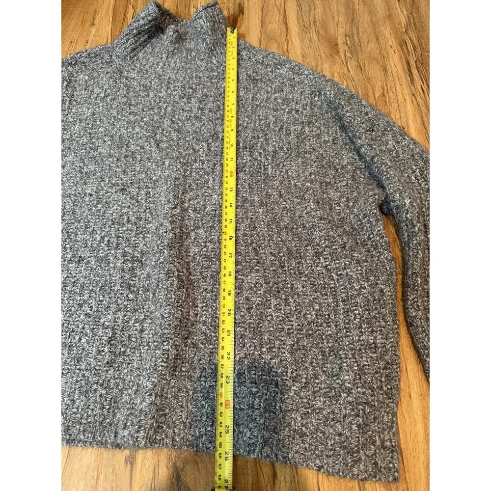 American Eagle Grey Marled Knit Oversized‎ Turtleneck Sweater XL Relaxed Fit